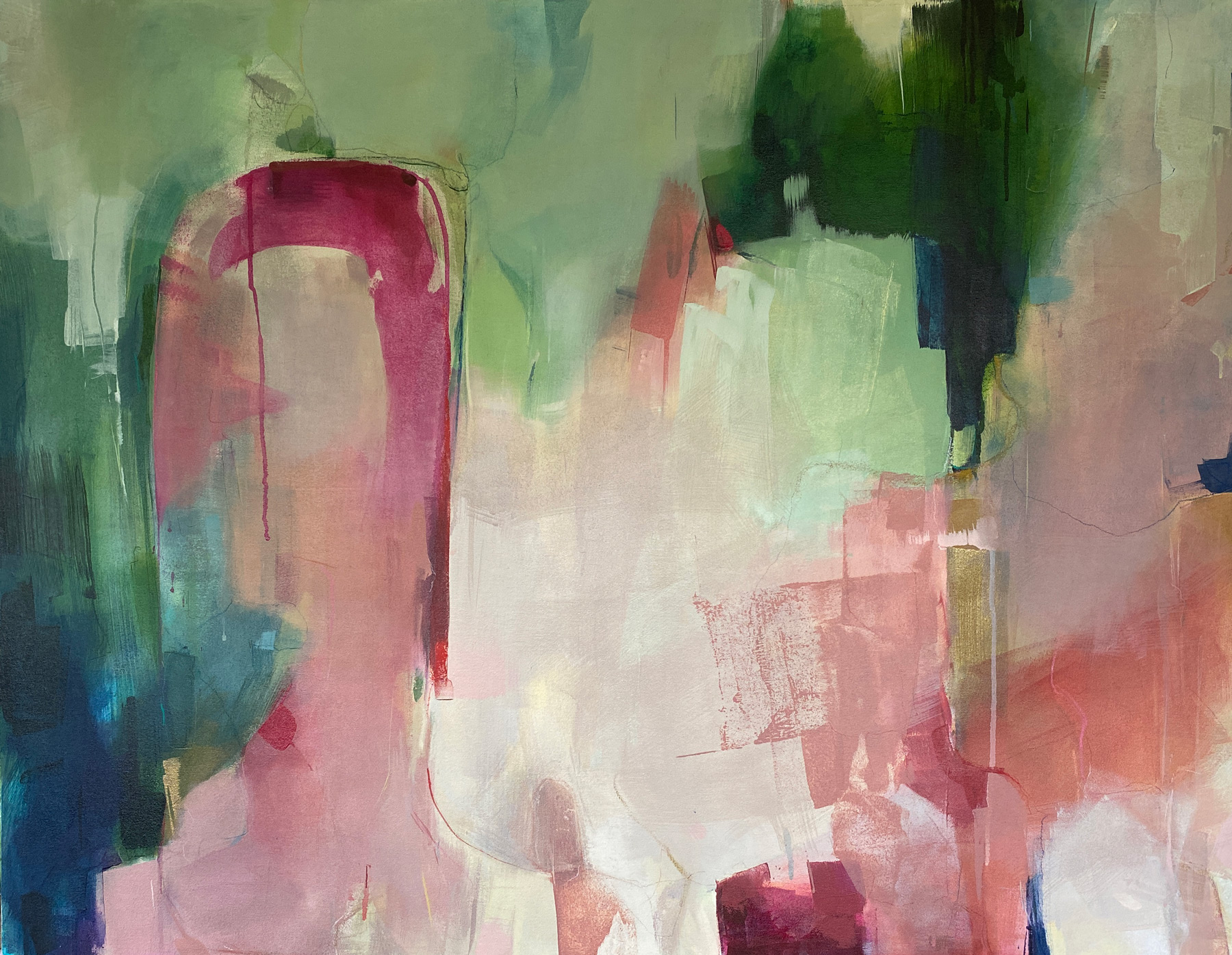 In the rosy light of day abstract painting